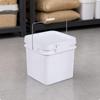 Square Plastic Container with Lid Portable Pail Carry Handle
