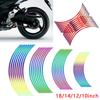 16pcs Car Wheel Tire Stickers 17"18" Strips Motorcycle Reflective Rim Tape Motorbike Auto Decals