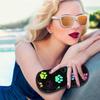 Portable Zipper Soft Glasses Case with Carabiner Sunglasses Case Zipper Eyeglass Pouch Glasses Protective Shell Bag