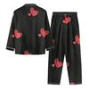 Women's Casual Fashion Heart Print Long-Sleeved Top And Trousers Homewear Set