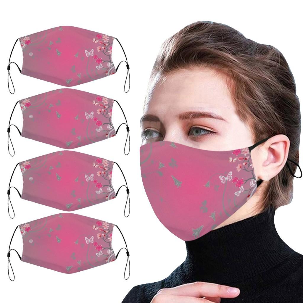 Buy [TL] Adult 4 Masks 4 Pieces PM2.5 Printed Masks Washable And ...