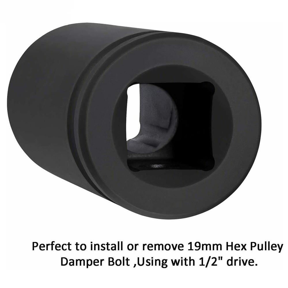 50Mm Crankshaft Pulley Removal Tool+19Mm Socket For Honda Acura Accord Civic Crv