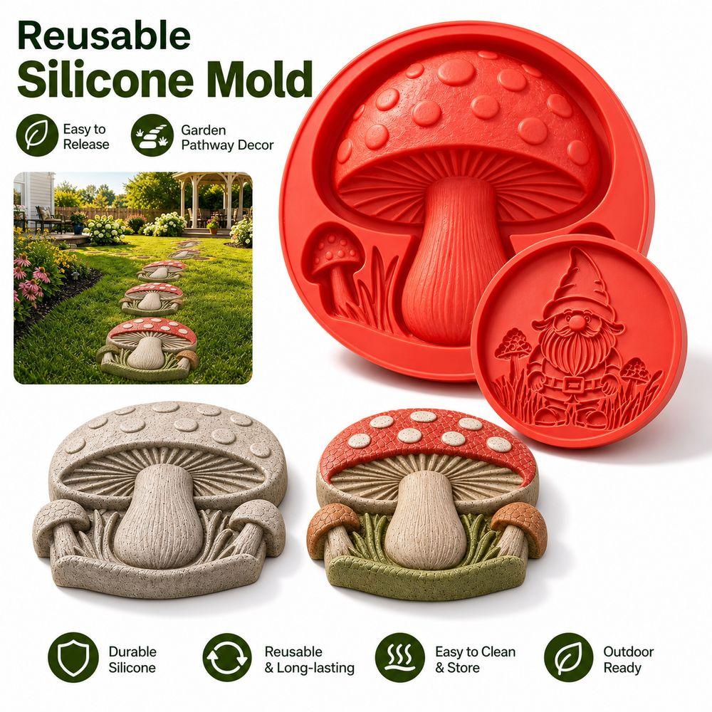 DIY Garden Mold Flower Concrete Mold Reusable Round Paver Mold  Garden Landscaping