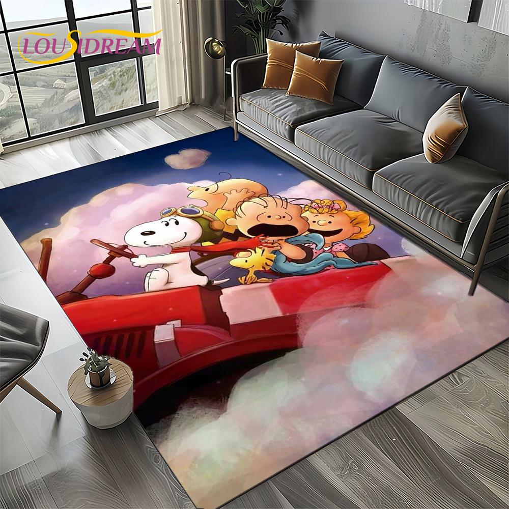 27 Style Cute Snoopy Dog Cartoon Carpet Rug for Bedroom Living Room Home Sofa Decoration,kids Game Large Decor Floor Mat Gift 3D