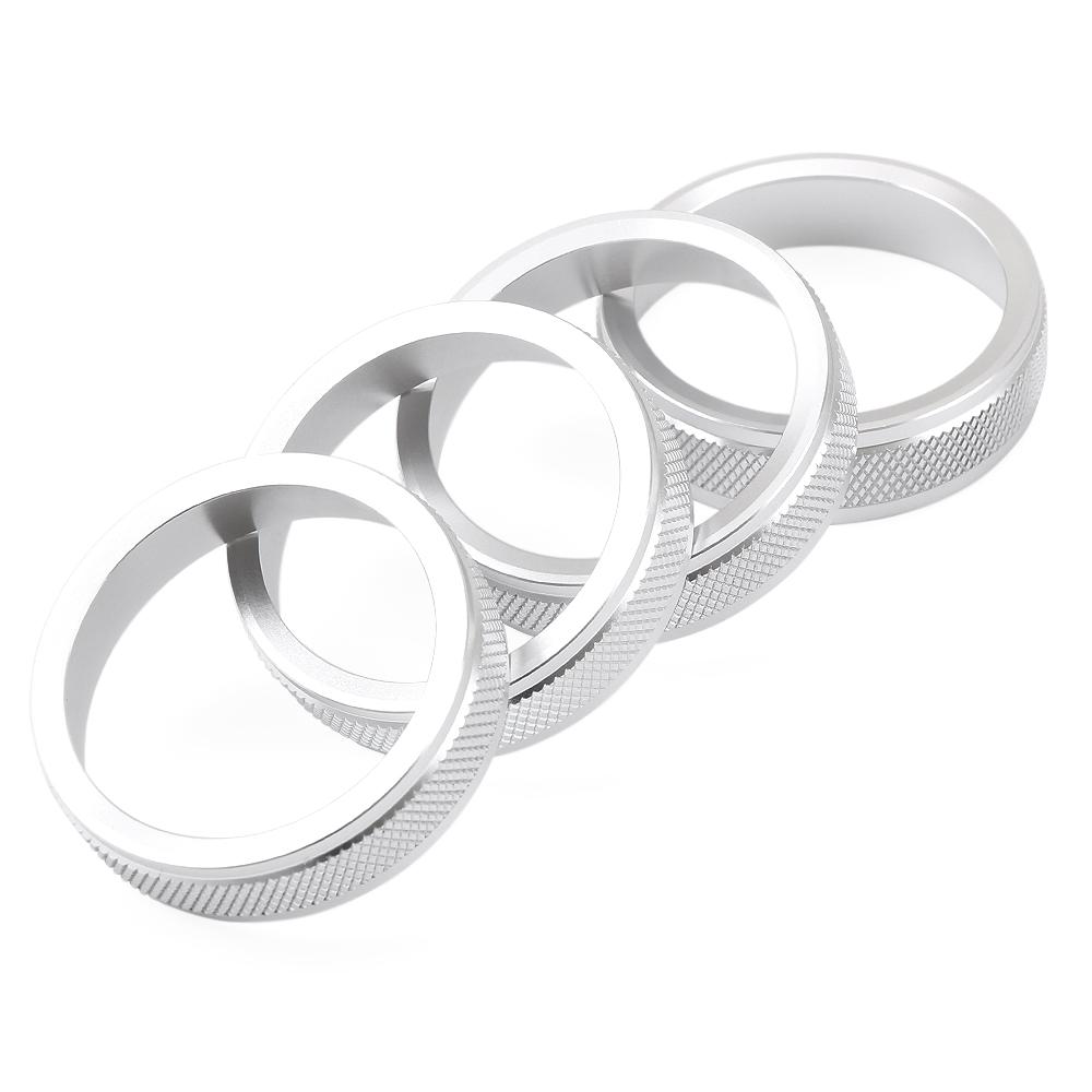 4PCS Auto Klimaanlage AC Knob Abdeckung Ring Wärme Control Schalter Für Volvo V60 XC60 S80 V40