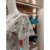 Barbara Green Flower Print Homewear Cup Dress Agw4572l
