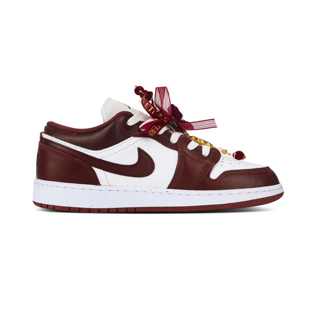Jordan Air Jordan 1 Abrasion Resistant Abrasion Resistant Low Top Vintage Basketball Shoes Unisex Burgundy HF3148-102(Team119-)
