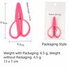 Mini Ciseaux Fins avec Capuchon Acier Inoxydable Minuscules Ciseaux de Précision Portable Poignée Souple en Silicone Outil pour Couper le Papier