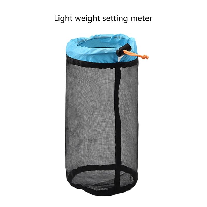 Travel Sports Storage Polyester Mesh Drawstring Bag Laundry Bag Mesh Stuff Sacks