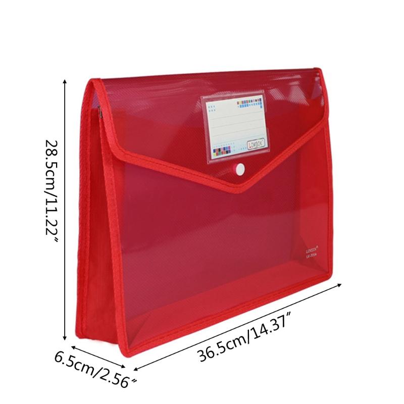 Three-Dimensional Plastic File Bag Clear Data Bag Folder Papers Ticket Bag A4 B4 Transparent Document Storage Organizer