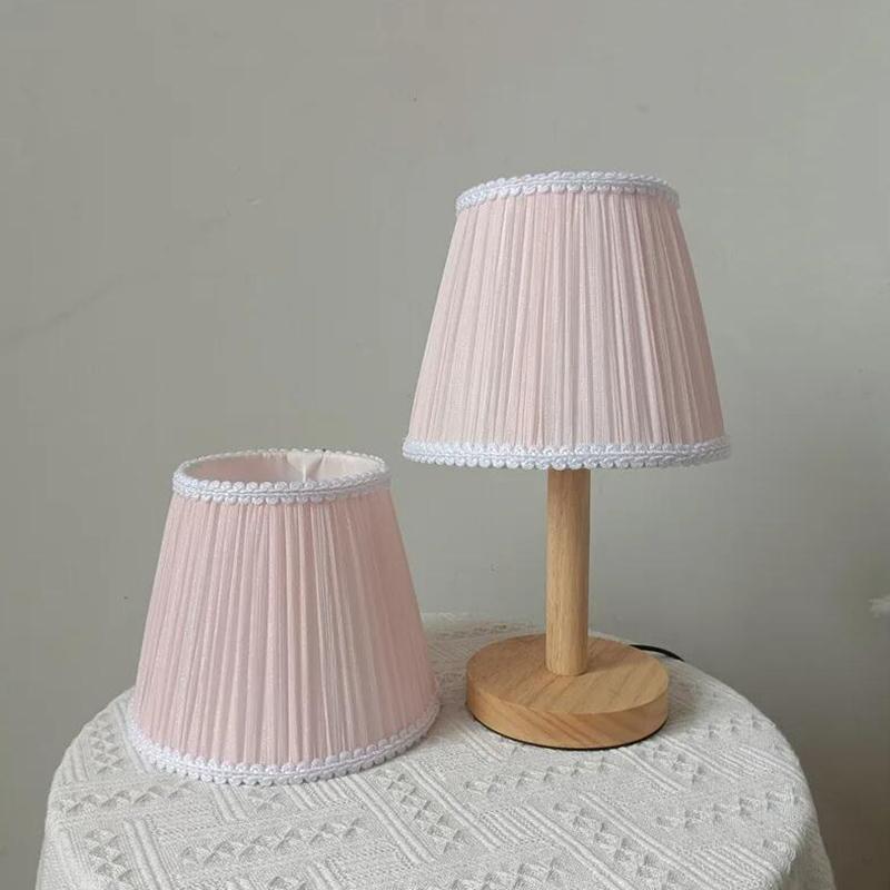 Nordic Style Modern Lamp Shade Elegant Wrinkles Fabric Lampshade Home Bedside Study Hotel Table Chandelier Cover
