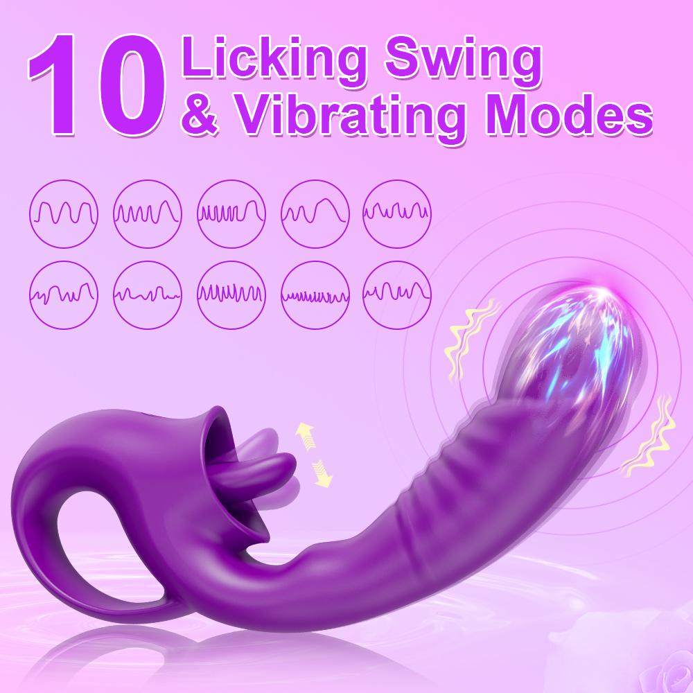 Vagina Vibrator Tongue Licking Clitoris Ctimulator Vibration Dildo Vibrator Masturbation Tools for Women Sexy Adult Toys 18