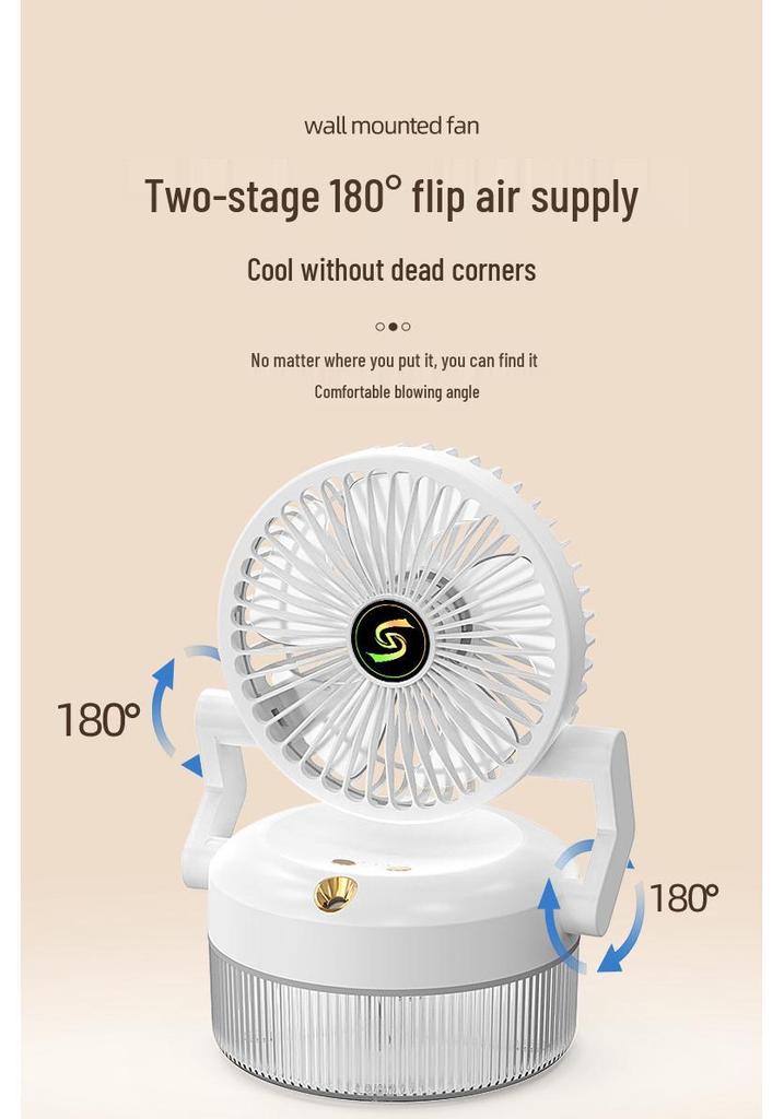 Portable USB Mini Fan & Humidifier with Light