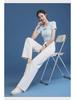 Summer Black High-Waist Ice Silk Wide-Leg Pants for Women