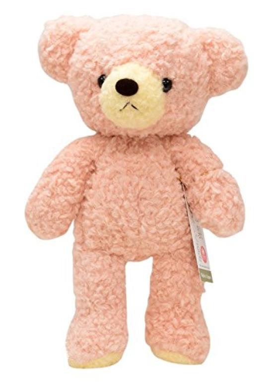 Doshin Original Made In Japan Mocopalucci Fluffy Bear Medium Plush Toy Height 29cm Rose