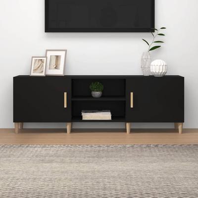 Vidaxl Szafka Pod Telewizor, Czarna, 150X30X50 Cm