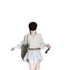 Spring Polo Collar Loose Long-sleeved Dress Women's New Irregular Sweet Cool Shirt Skirt Short Skirt Trendy