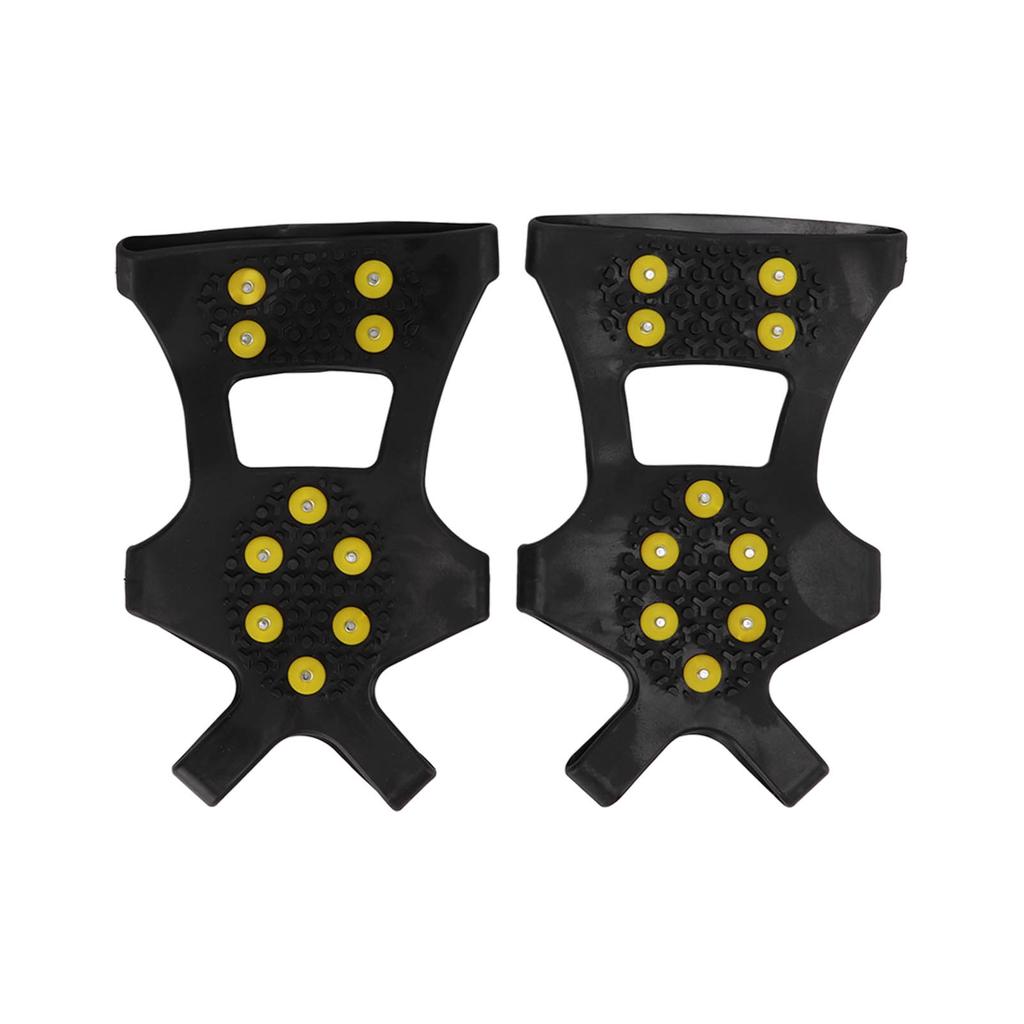 1pair 10 Spikes Ice Snow Grips Anti Slip Ice Traction Clts Walk Traction Clts for Shoes Boots Walking Hiking Climbing