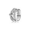 Delicate Sentiment Bow 925 Silver Ring Women Rings 190995CZ