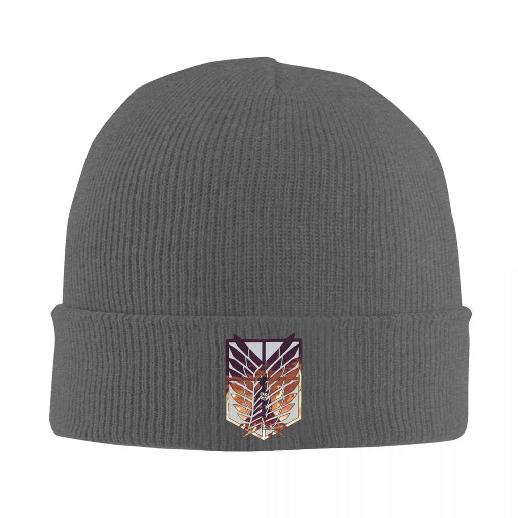 Shingeki No Kyojin Wings Of Freedom Warm Knitted Cap Hip Hop Bonnet Hat Autumn Winter Outdoor Beanies Hats for Unisex Adult