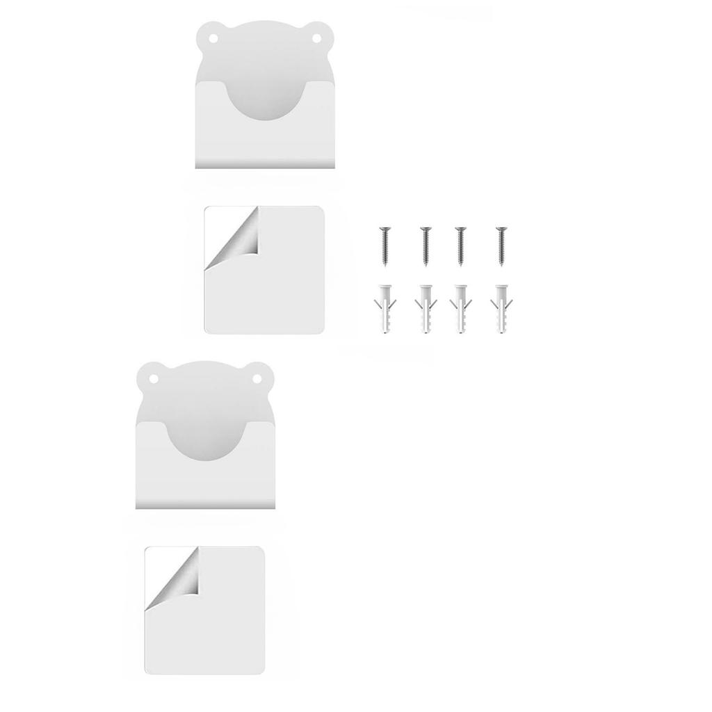 2Pcs Wall Adhesive Shower Curtains Rod Rack Bathroom Wall Holder Cartoon Shower Rod Holders for Bathroom Bedroom