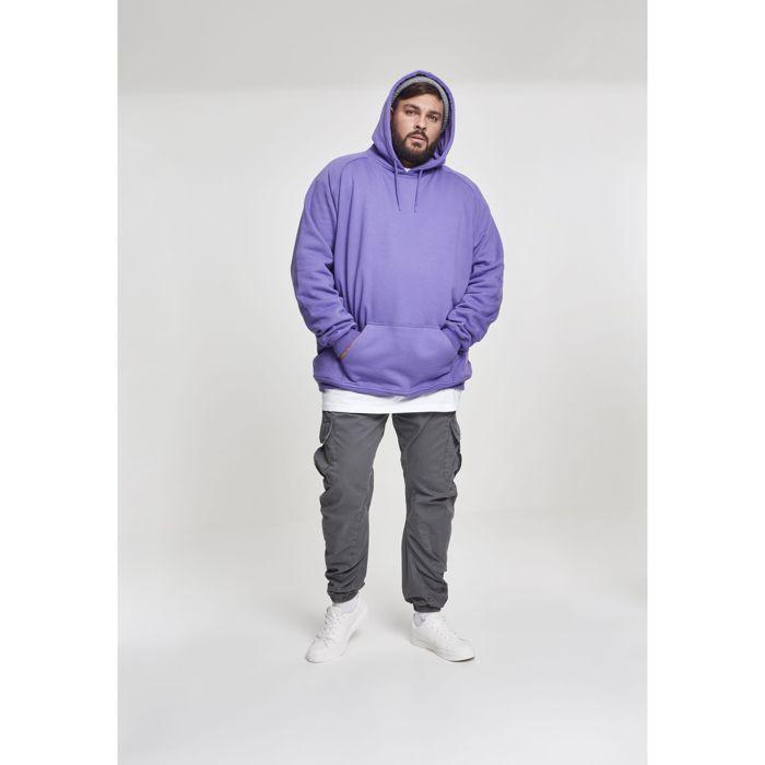 Sweatshirt à capuche - URBAN CLASSICS - Grandes tailles - Violet - Manches longues - Col capuche