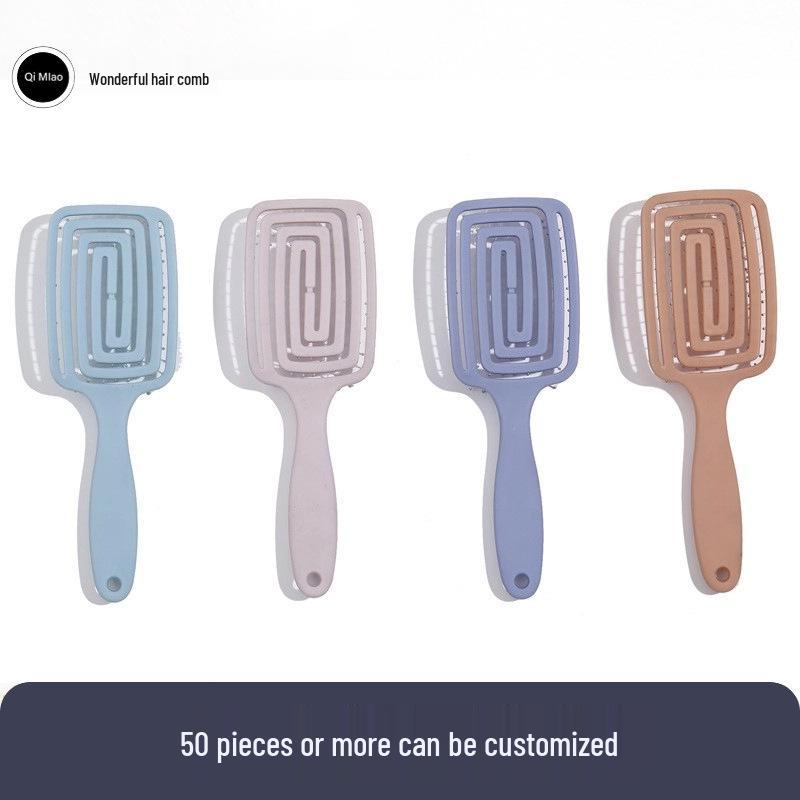 

Hollow Square Vent Brush: Blow-Dry, Massage & Styling Comb for Wet/Dry Hair