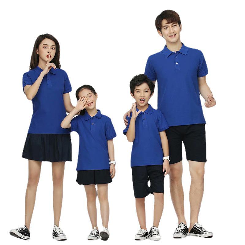Children's & Parent-Child Polo Shirt: Quick-Drying Sports, Cultural, Short Sleeve with Custom Logo Print