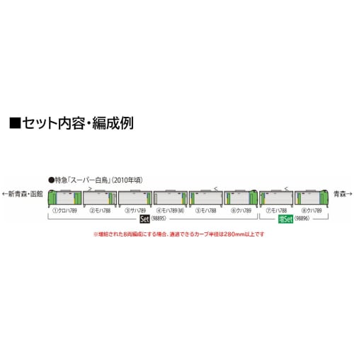 TOMYTEC TOMIX N Gauge JR 789 0 Series Super Swan Add-on Set, Model Train, 98896