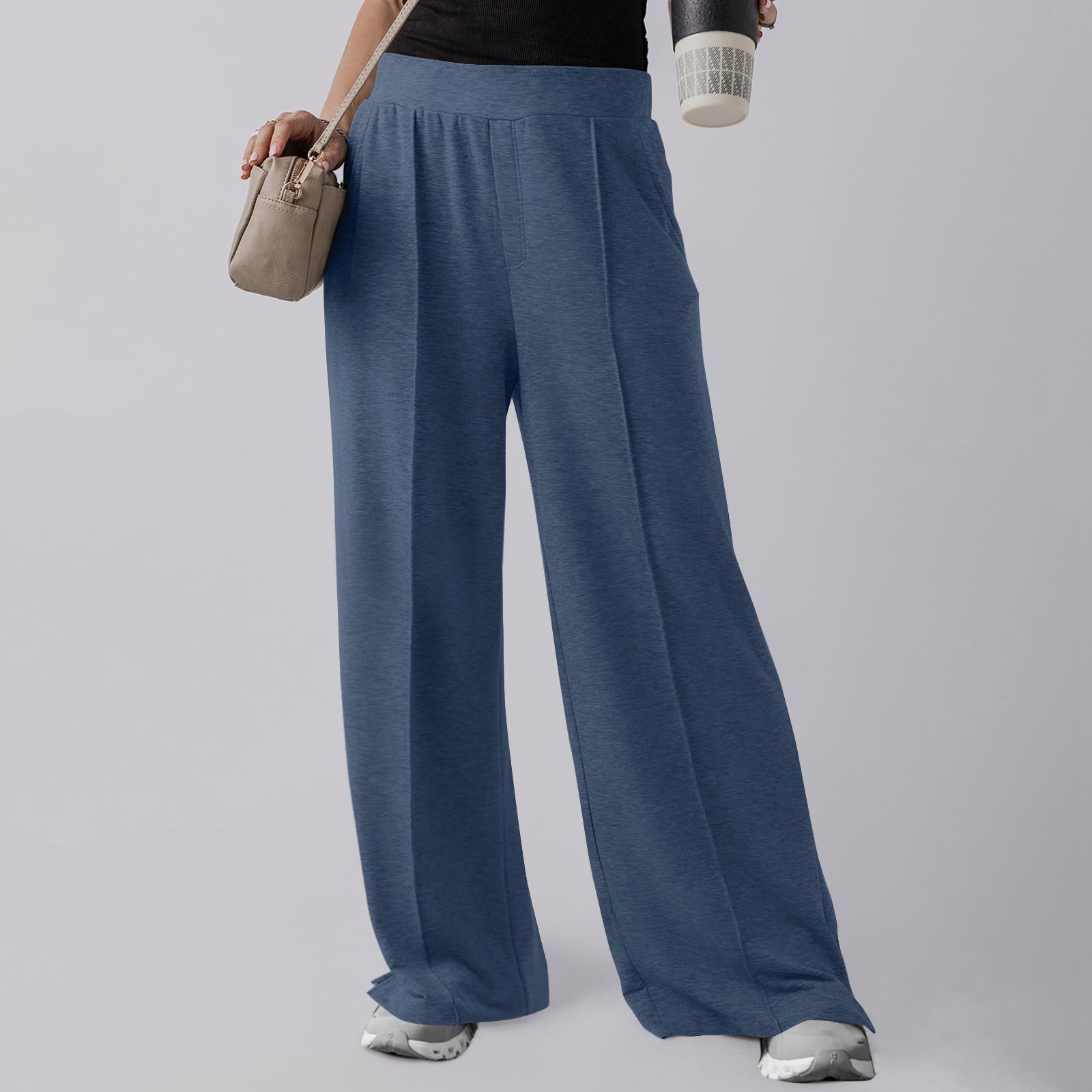 

Женская рабочая одежда, спортивные штаны, повседневные свободные флисовые брюки для бега с высокой талией, женские спортивные штаны, повседневные брюки, штаны для йоги, домашняя одежда L тёмно-синий