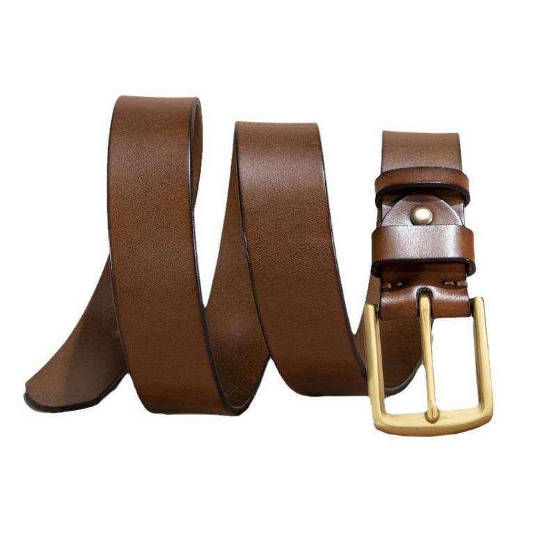 First layer scalper leather belt men's retro pin buckle casual versatile men's first layer cowhide belt