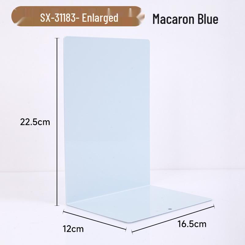 Large L-Shaped Thickened Metal Bookend for Organizing Books and Files