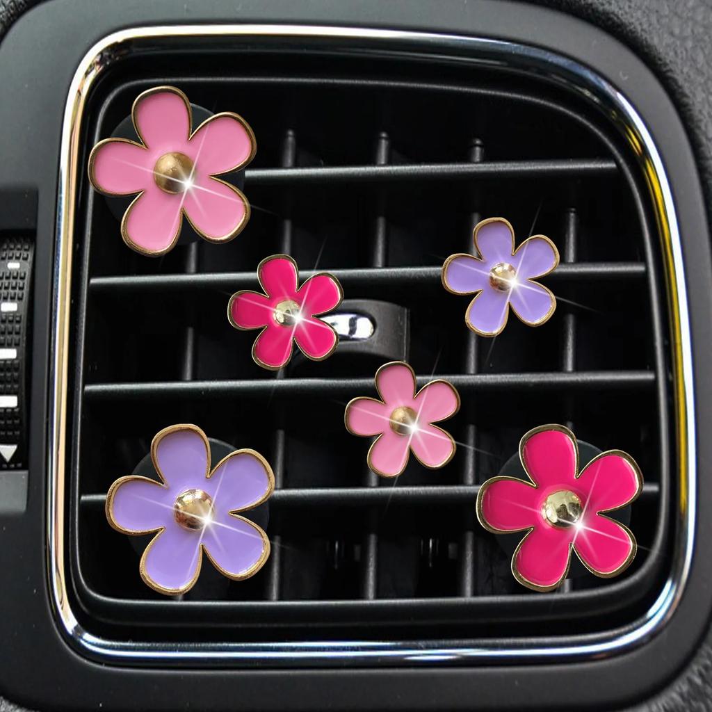 6pcs Car Decorations Flower Car Air Freshener Vent Clip Car Decor Car Accessories Interior Car Decorations for Women Girls