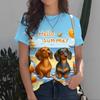 Summer Women's 3D Printed Crew Neck T-Shirt Fashion Versatile Breathable Trend Casual