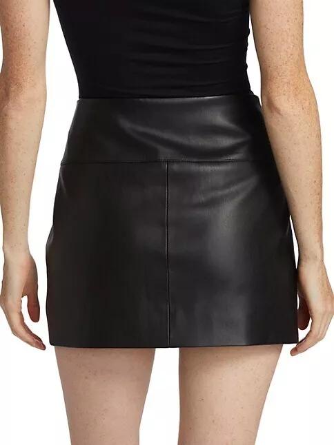 Black Skirt Party Soft Women Slim Fit Designer Genuine Lambskin Leather Unique