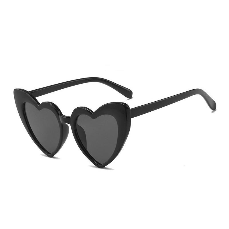 

Нові жіночі сонцезахисні окуляри з великими сердечками, вінтажні брендові дизайнерські сонцезахисні окуляри, жіночі UV400, гарячий розпродаж, кумедні універсальні сонцезахисні окуляри чорний