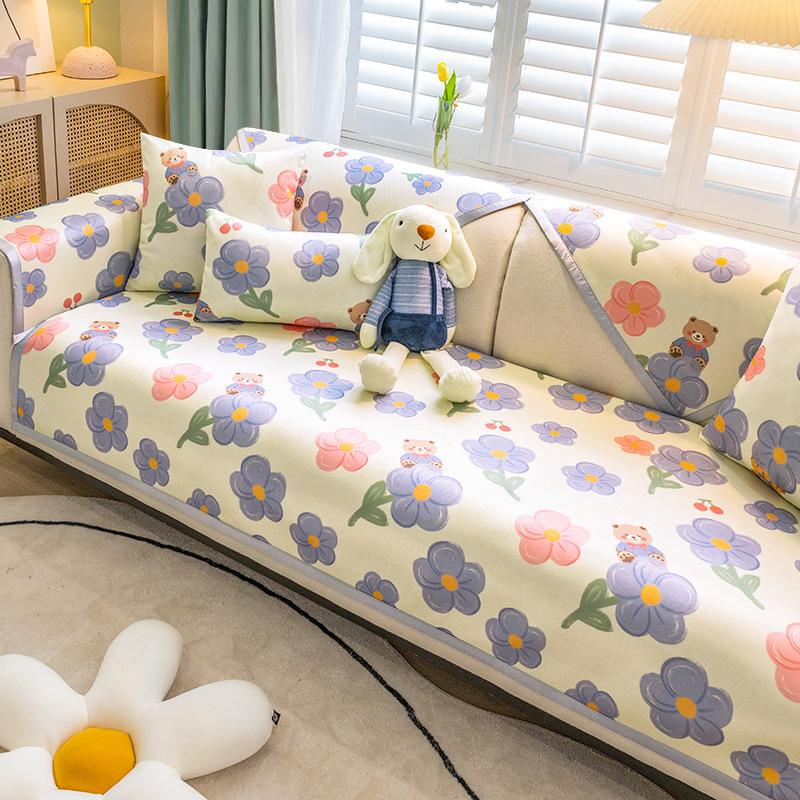 Ice Silk Sofa Cushion Summer Summer Summer Summer Summer Mat Seat Cushion New Ins Style Non-Slip Sofa Cover Cover Cloth