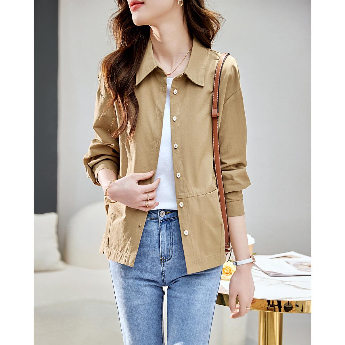 

Новая весенняя куртка-рубашка в стиле кэжуал и универсального дизайна 2XL