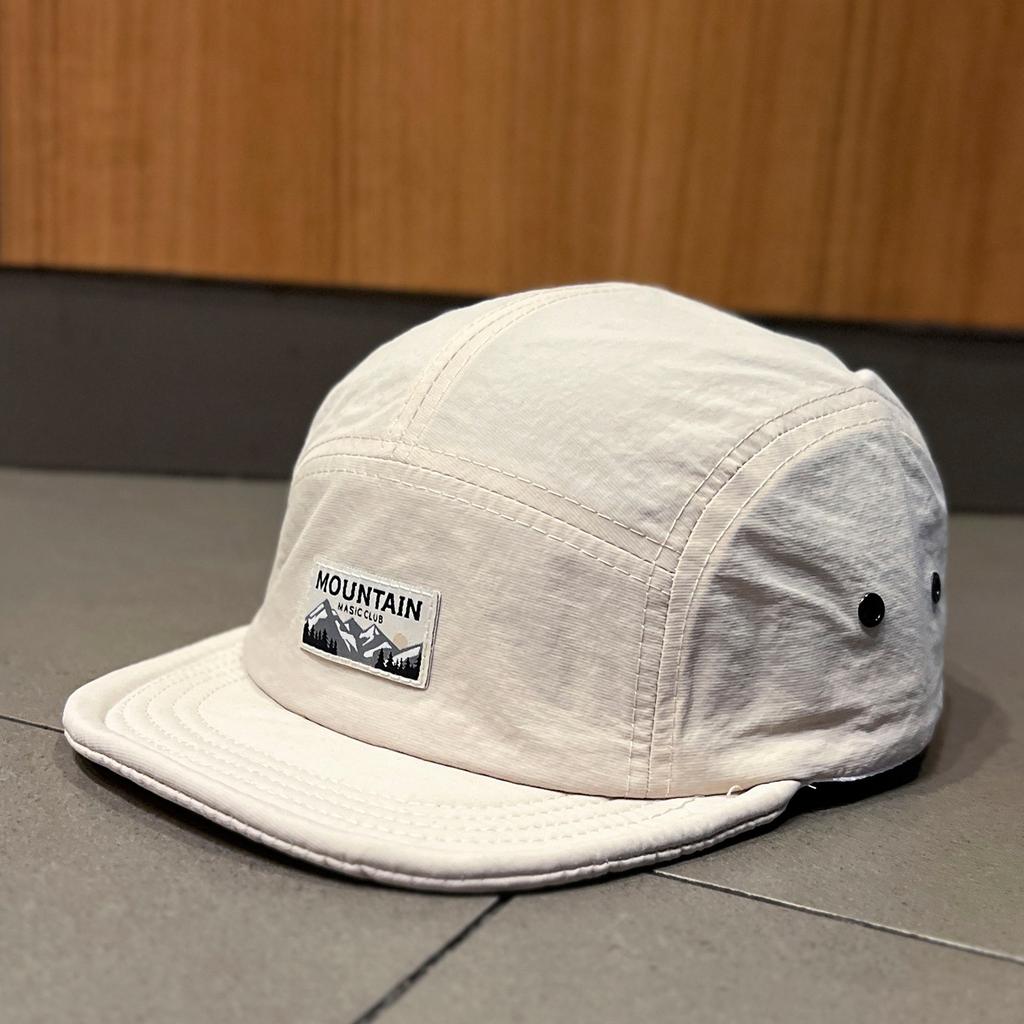 Mountain-style square-brimmed short-brimmed hat, unisex, quick-drying, breathable, soft-brimmed baseball cap with five panels