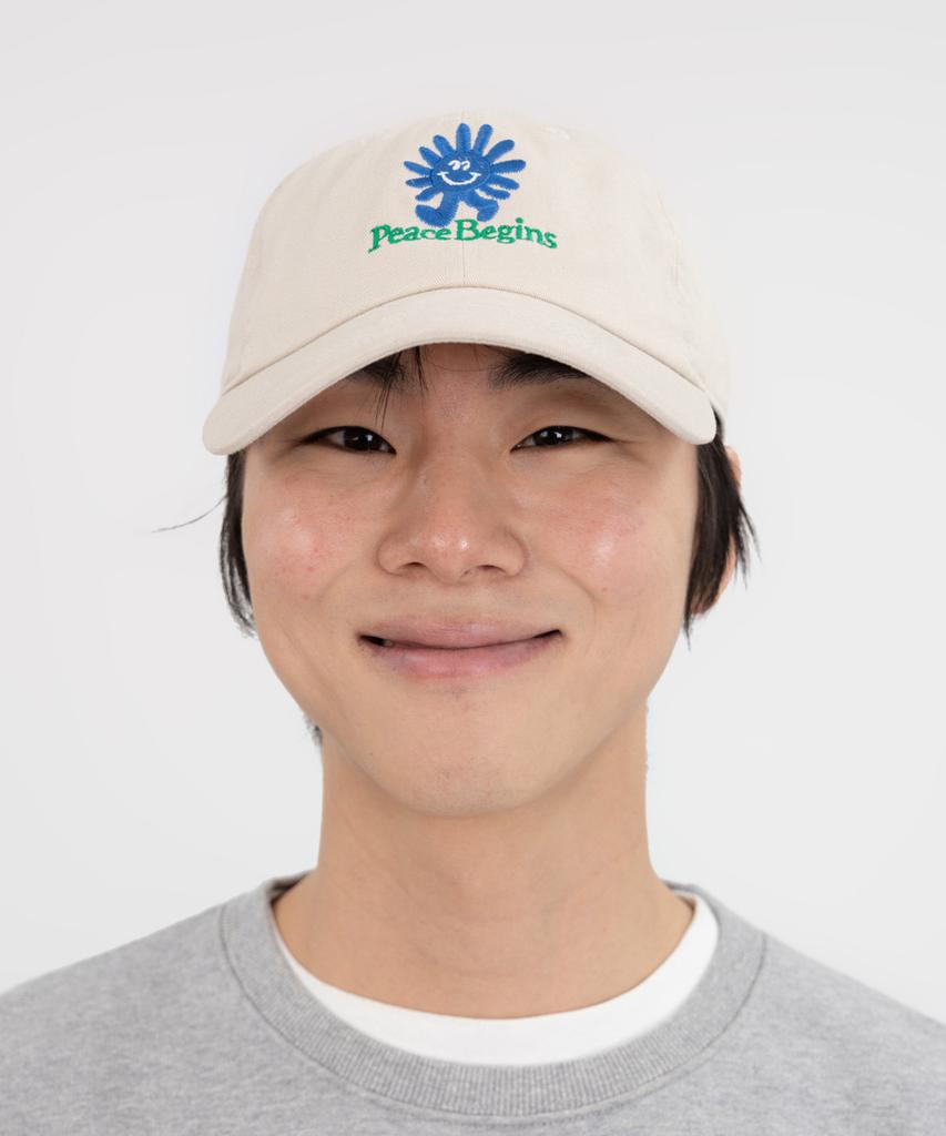 BIGWAVE COLLECTIVE Peace Run Washed Ball Cap (Putty)