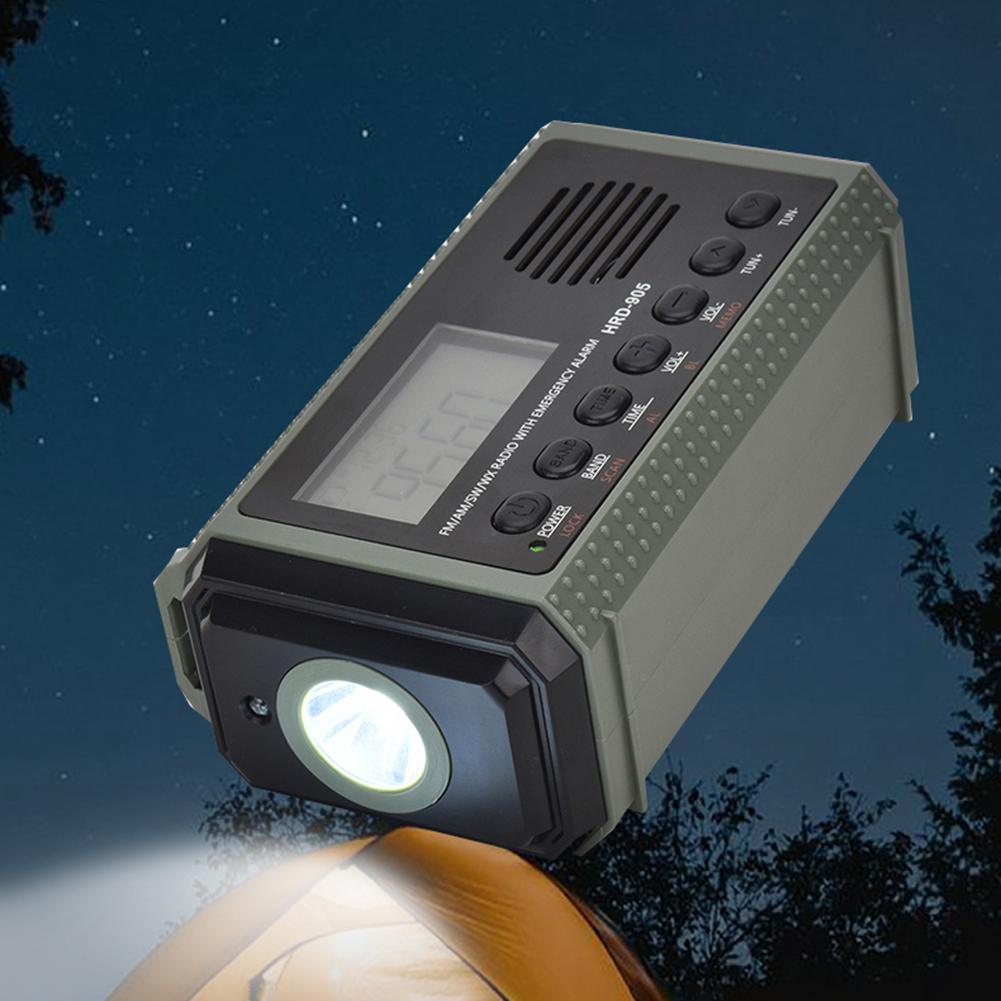 Emergency Radio Solar Hand Crank AM FM SW NOAA Weather Radio 10000MAh Portable SOS Alarm Power Bank Charge for Outdoor Survival