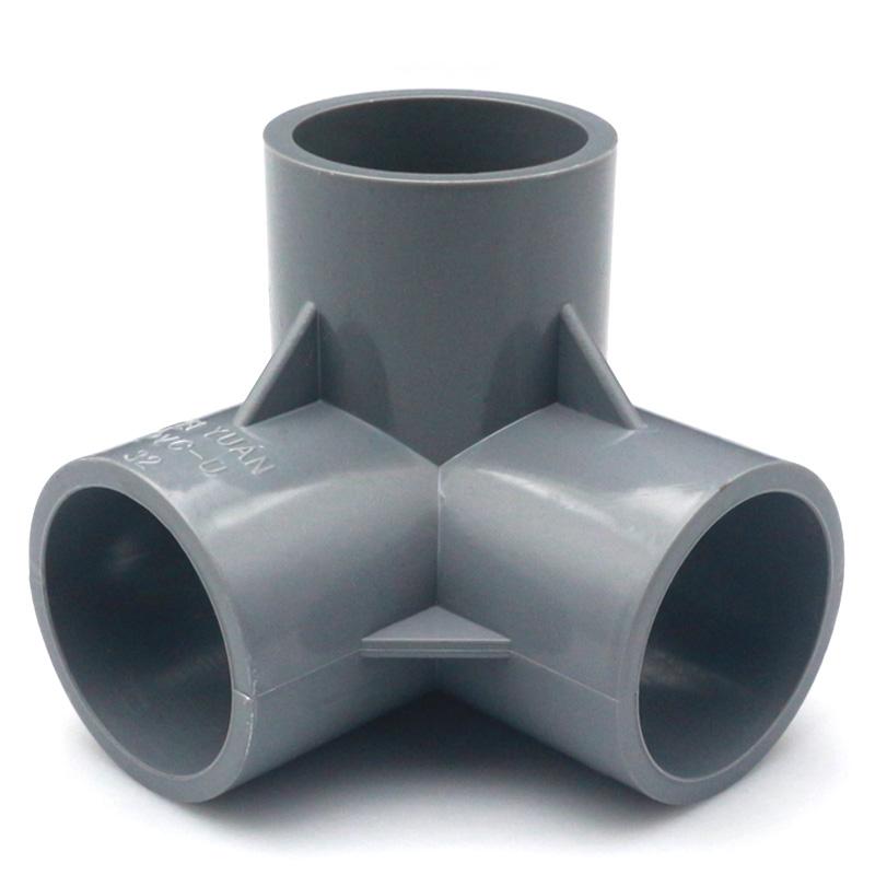 Raccordi per Tubi in PVC Grigio Solido Fai da Te Gomito Dritto Gomito a T Uguale Connettori Giunto in Plastica Tubo Accoppiatore Adattatore 3/4/5/6 Vie