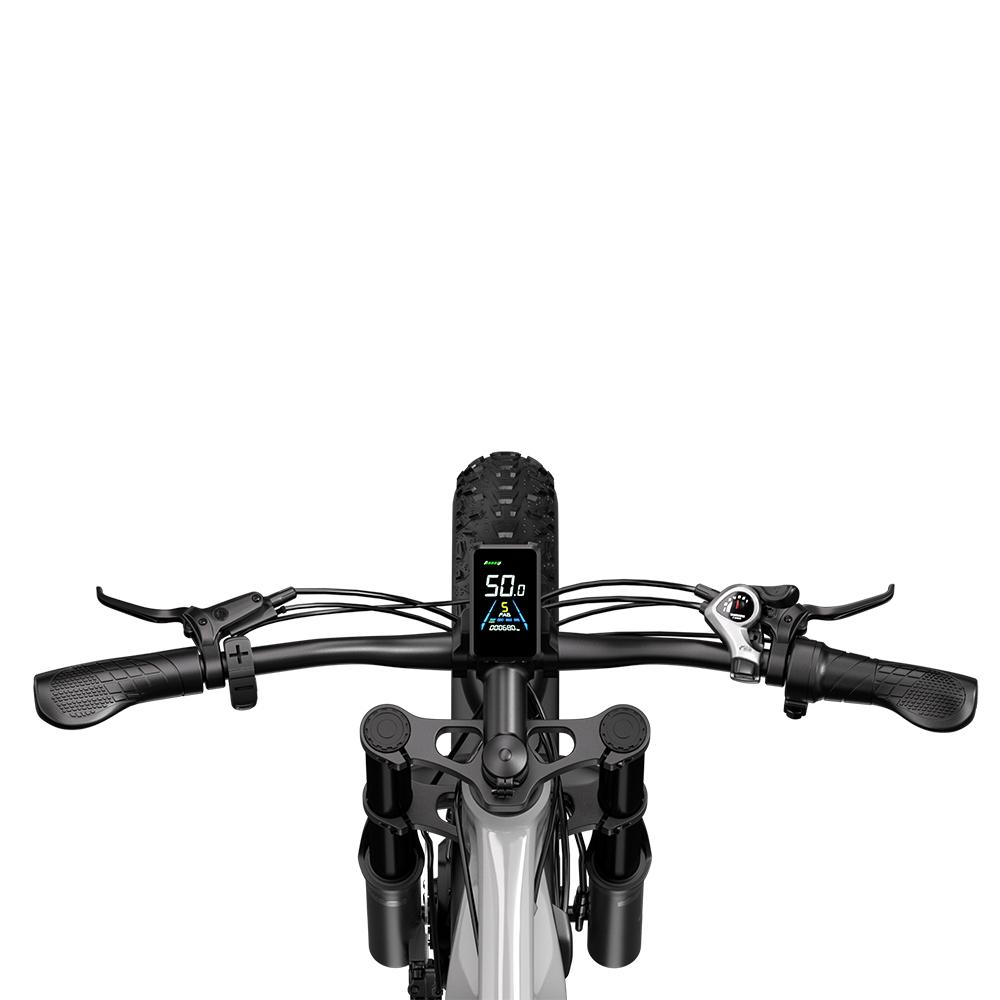 Shengmilo S600 Electric Bike - 2000W Dual Motors, 48V 17.5Ah Battery, 45km/h, 26" Fat Tires, Full Suspension, 7-Speed, for Men, Gray