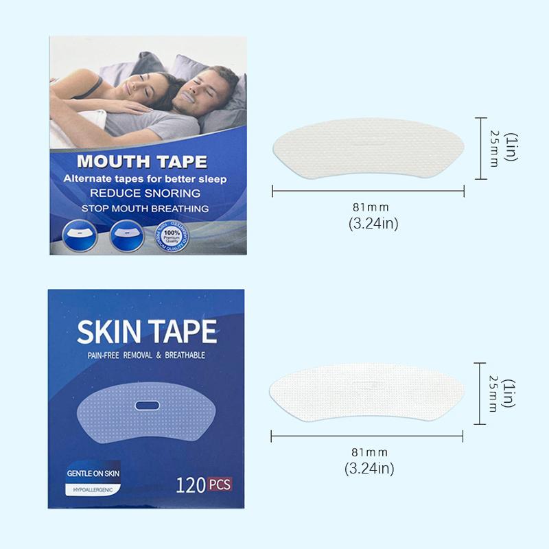 120Pcs/Box Anti-Snoring Stickers Night Sleep Lip Nose Breathing Improving Patch Mouth Correction Sticker Tape