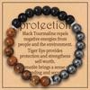 Tiger's Eye, Obsidian, and Hematite Elastic Bracelet