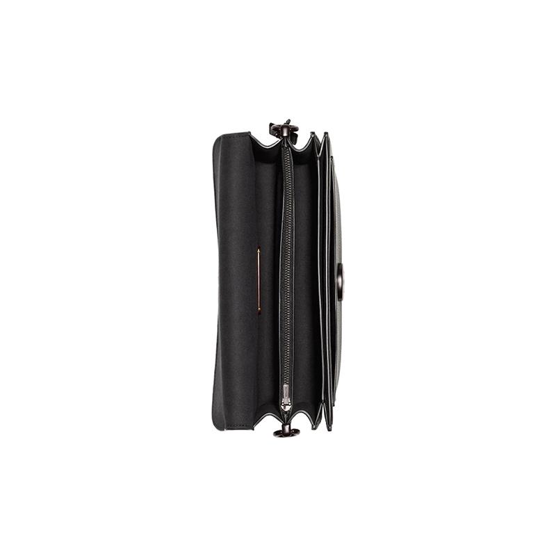 Coach Tabby 26 Snap-flap Pebbled Leather Hand-held Crossbody Shoulder Bag Medium Women's Solid Black
