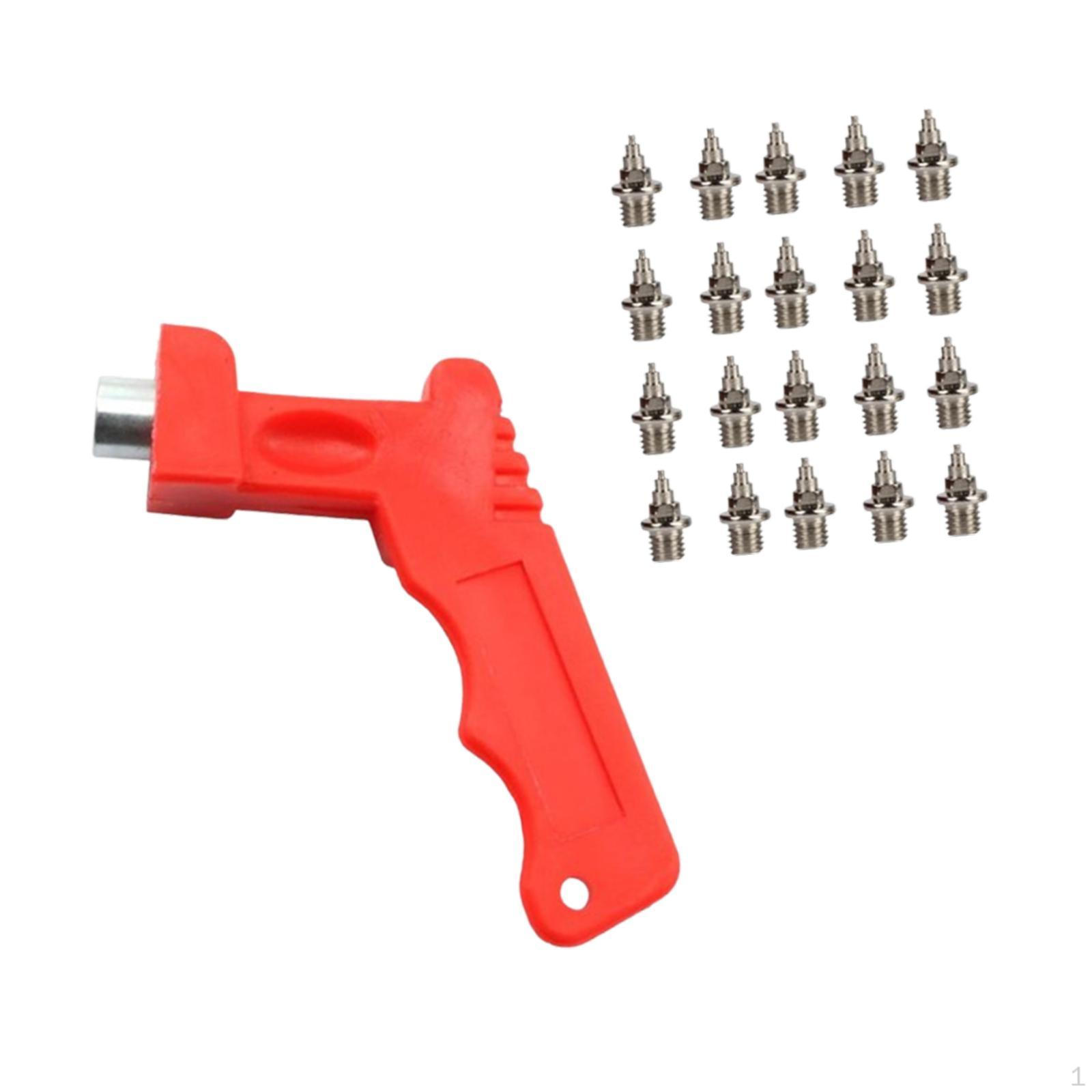 

20 штук Запасні шипи для трекових кросівок та для бігу по полю для тренувань срібний