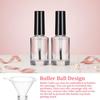 2 Pcs Empty Fingernail Polish Bottles Empty Nail Polish Bottles with Brush 15ML Glass Bottle with Cap Funnel Mixing Balls Clear Nail Polishes