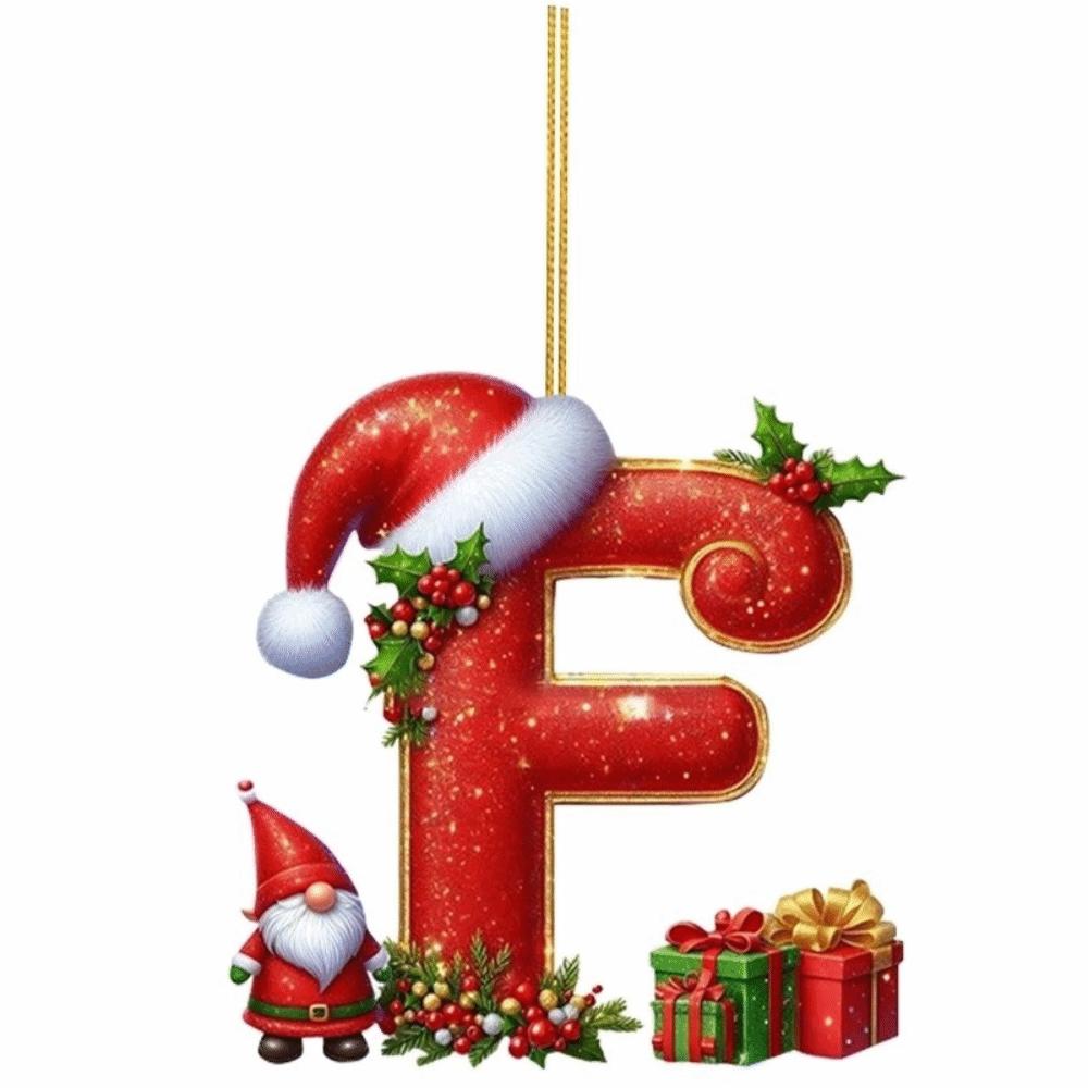 

New 26 Letter Christmas Decorations Personalized Design DIY Christmas Tree Hanging Pendant Acrylic Xmas Ornament Gifts