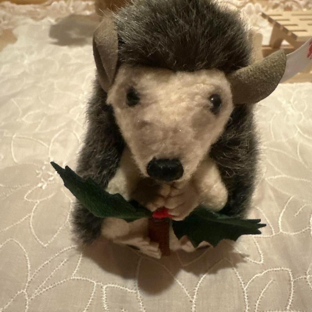 [USED] Steiff Teddy Bear and Hedgehog